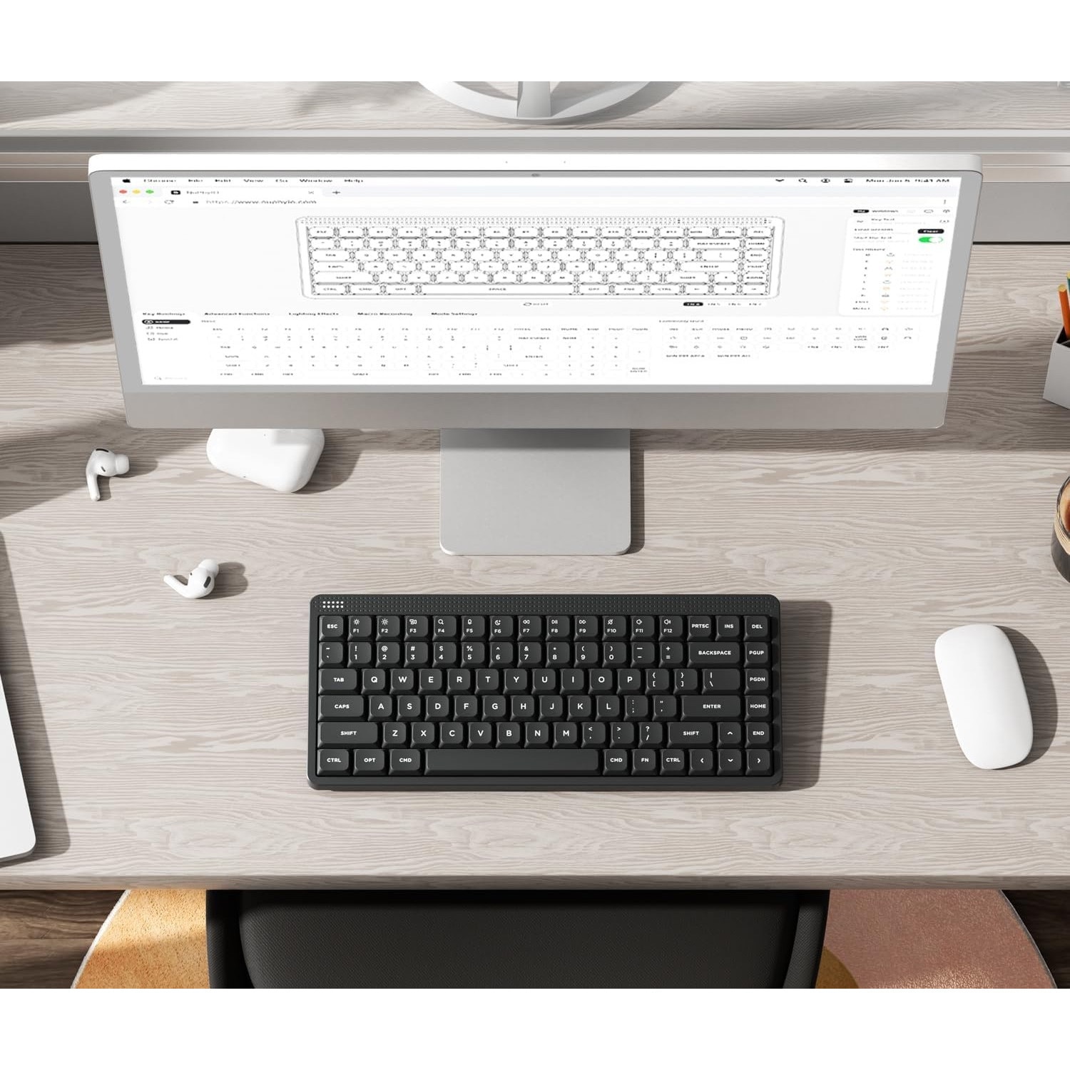 Tastatura Mecanica Wireless NuPhy Node 75 Low-Profile, Red nano