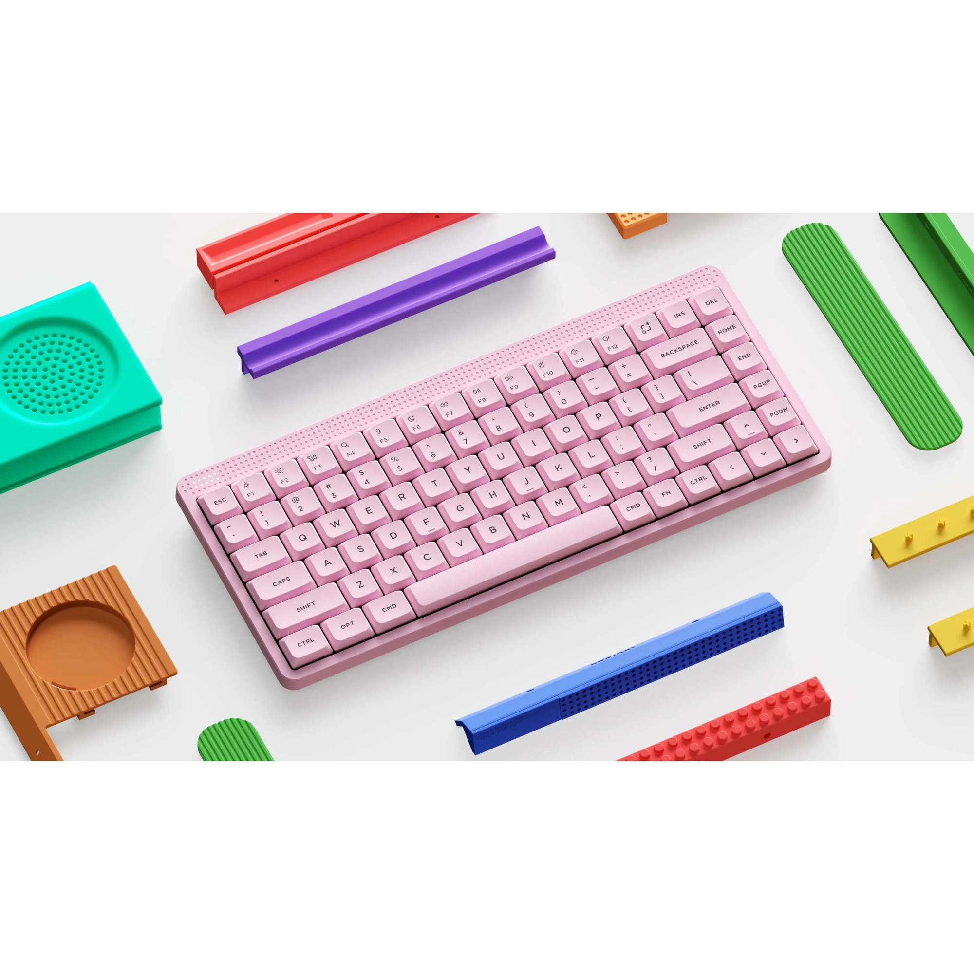 Tastatura Mecanica Wireless NuPhy Node 75 Low-Profile, Red nano