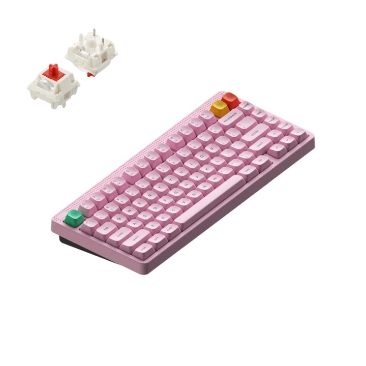 Tastatura Mecanica Wireless NuPhy Node 75 High-Profile, Red Max Switch, Roz