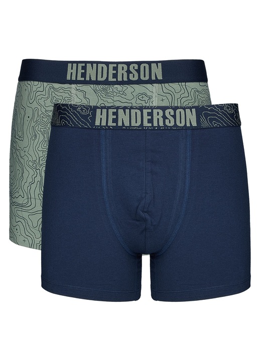 Set boxeri, Henderson, albastru-verde, bumbac, 2 piese