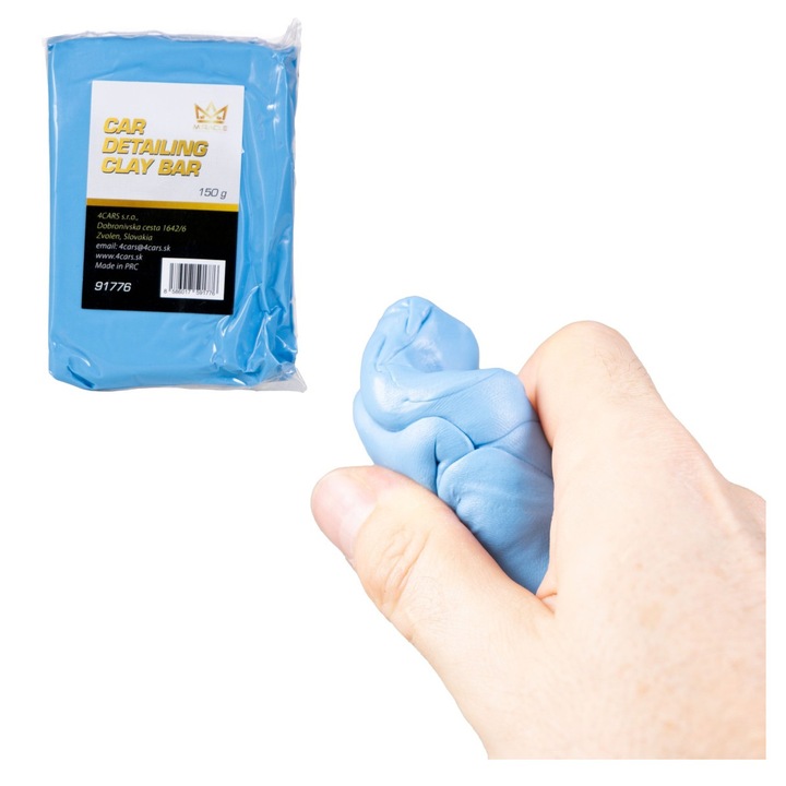 4Cars Miracle Clay Bar albastru, 150g, plastilina profesionala pentru decontaminare vopsea, uz general