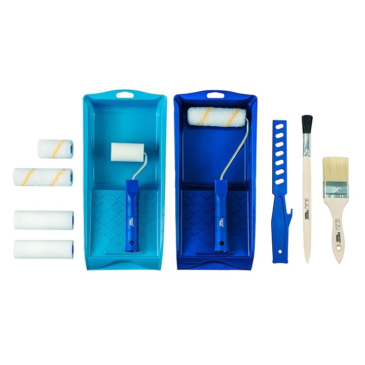 Set 13 piese pentru vopsit si varuit Deco Craft, plastic, lemn, poliester, metal, multicolor