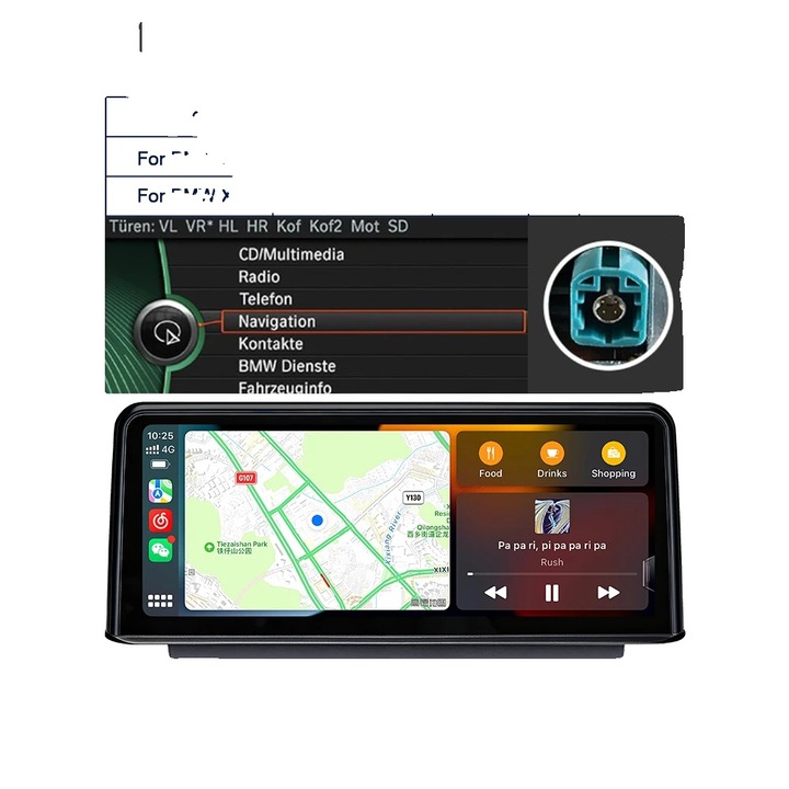 Sistem multimedia auto CIC Linux Carplay, player YouTube integrat, conectivitate wireless