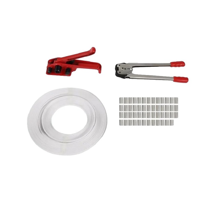 Kit de legare pentru ambalare, 1000N, 40kg, 12-16mm, 37x28x9cm