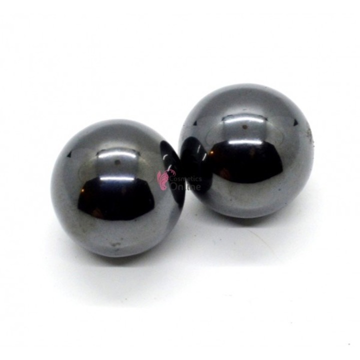 Magneti sferici ceramici antistres, bila neagra lucioasa, set 2 bucati, diametru 18 mm