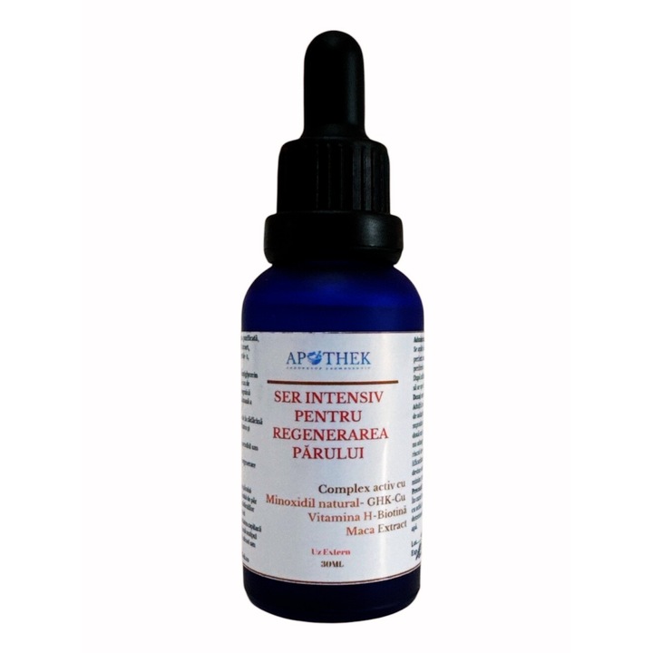 Ser Intensiv Regenerare Par Apothek 30 ml – Tratament Profesional Anticadere pentru Alopecie Androgenica, Alopecie Difuza, Post-Stress si Post-Partum, cu Peptide de Ultima Generatie & Extract de Maca