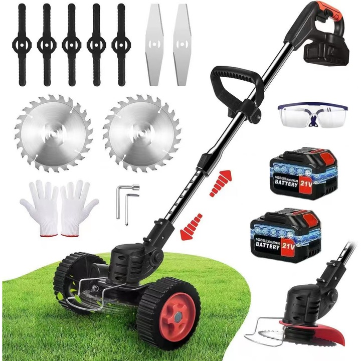 Masina de tuns gard viu wireless, unealta electrica de gradinarit mini portabila 2 in 1. Baterie cu durata lunga de viata. Vine cu 2 masini de tuns iarba. Masina de tuns iarba portabila, usoara, flexibila, sigura, durabila, usor de utilizat si usor de uti