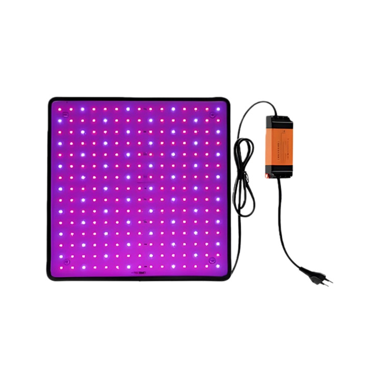 Lampa LED pentru creșterea plantelor UWOT, spectru complet, 225 LED-uri, roșie și albastră, 30x30cm