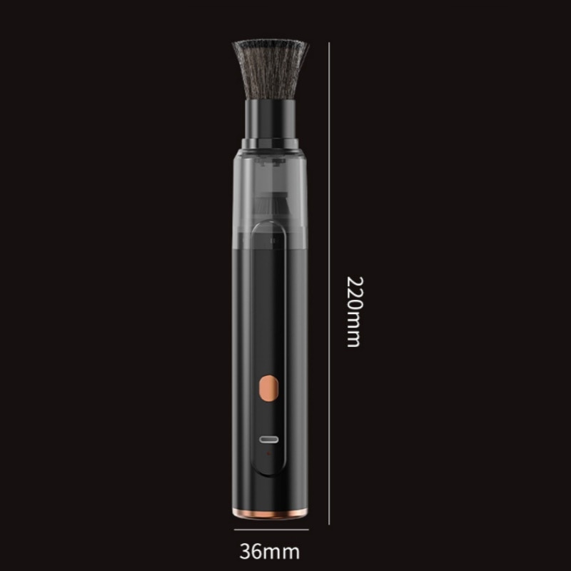 Aspirator portabil, 100ml, 1200Pa, pentru curatarea zatului de cafea, design ergonomic, baterie 1500mAh, reincarcabil USB, negru