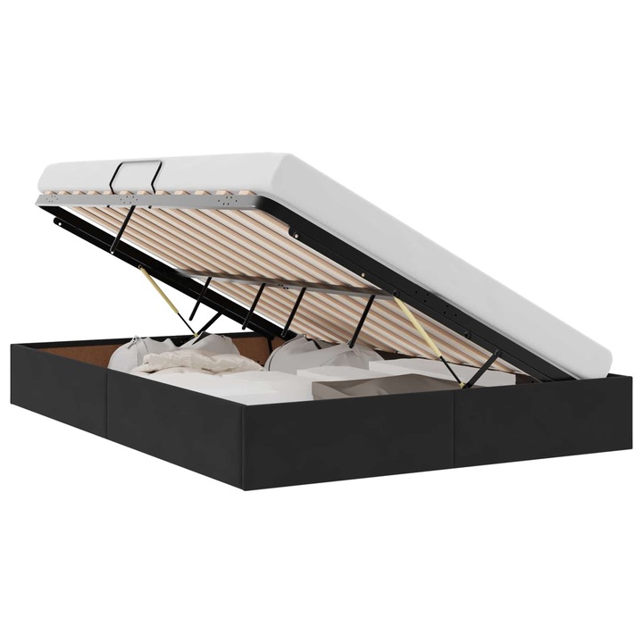 Cadru de pat vidaXL, ottoman cu depozitare cu depozitare Catifea