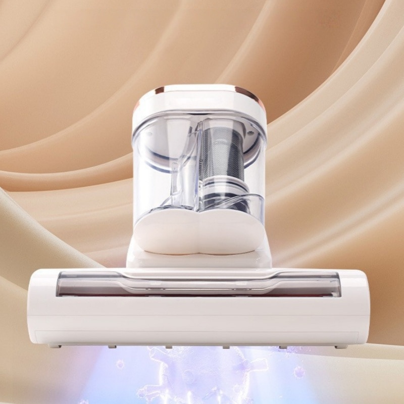 Aspirator portabil ORBER, afisaj LED, reglare intensitate pe 2 niveluri, reincarcabil, indepartare acarieni, sterilizare UV, design ergonomic, durabil, alb