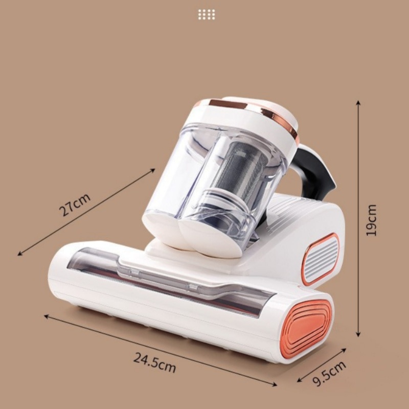 Aspirator portabil ORBER, afisaj LED, reglare intensitate pe 2 niveluri, reincarcabil, indepartare acarieni, sterilizare UV, design ergonomic, durabil, alb