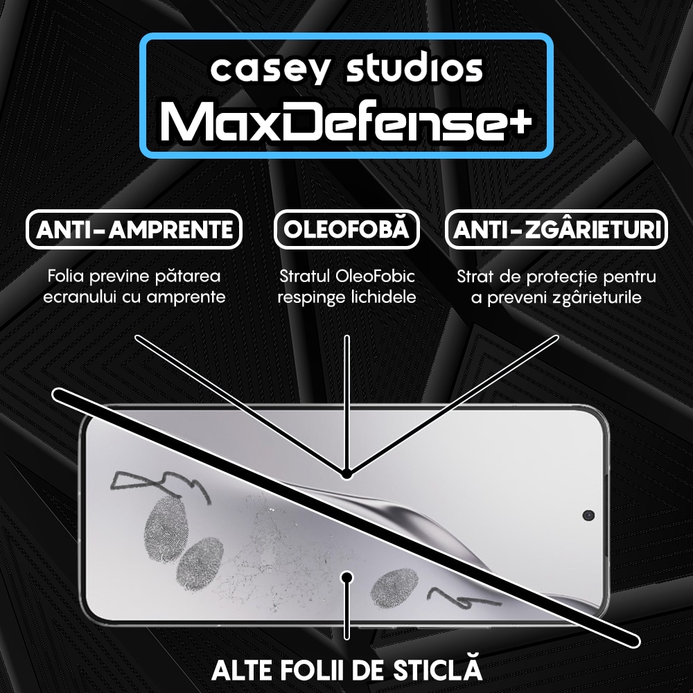 Folie Sticla CASEY STUDIOS pentru Xiaomi 15, Full Glue, Sticla Securizata, Duritate Militara, Ultra HD, Protectie Profesionala Ecran 3D, Anti Zgarieturi, Anti Socuri, Margini negre