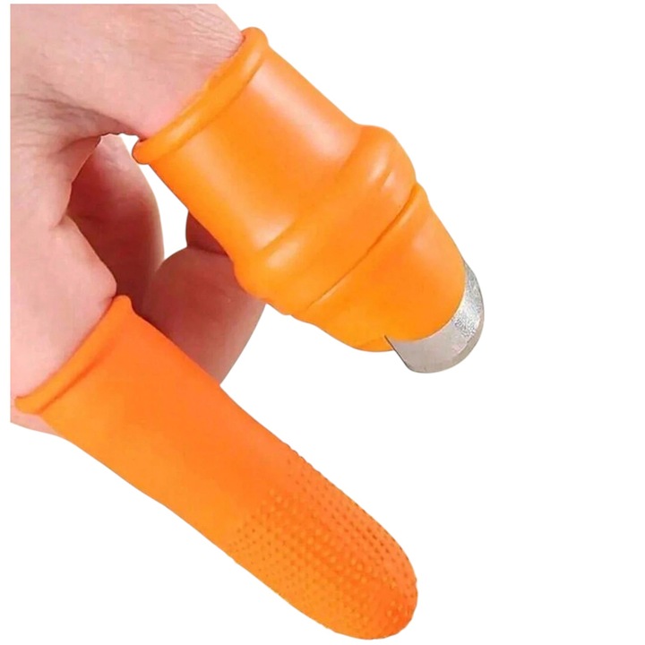 Taietor de legume pentru degetul mare, 6 piese, portocaliu