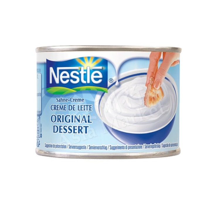 Smântână lichidă pentru deserturi, Nestle, 170g, textură cremoasă, gust autentic