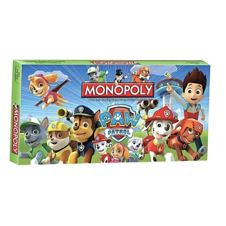 Joc de societate in engleza, Monopoly World Edition, Paw Patrol, multicolor, 100 piese