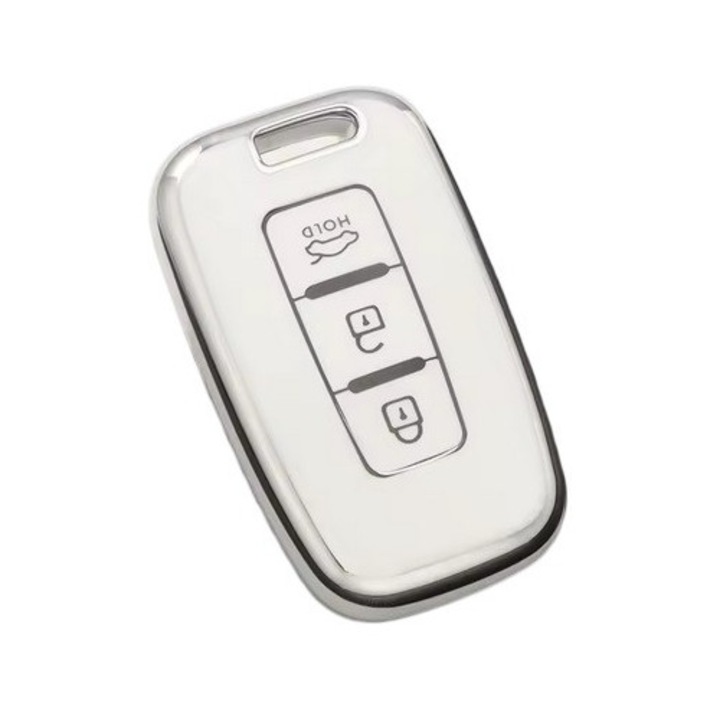 Husa pentru cheie smart Kia Sportage K5 K2 Sorento Optima Forte Hyundai IX35 Elantra Sonata Soul Tucson alb