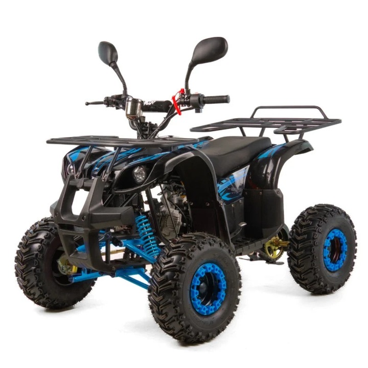 Atv copii XTR 006 Phyton, roti 7 inch, 110cc, 4 timpi, 1+1, pornire electrica, culoare negru/albastru