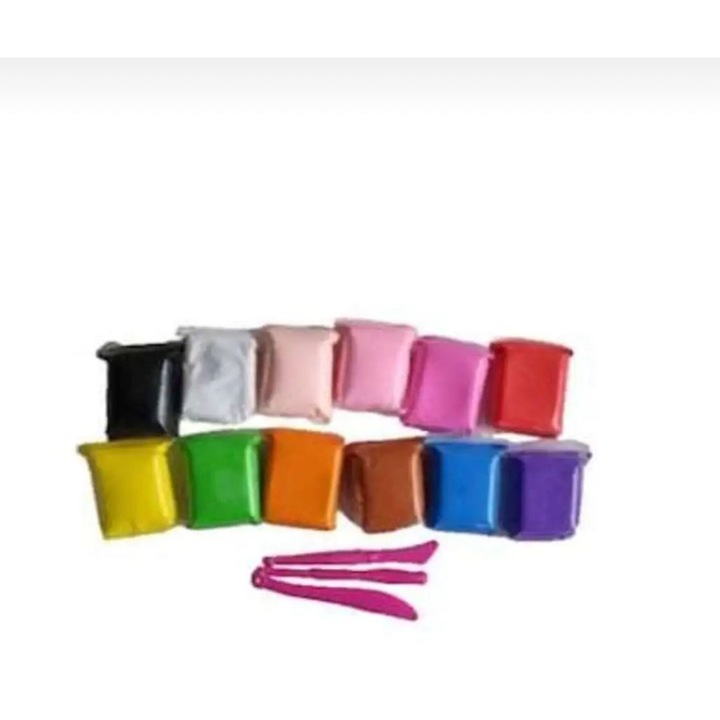 Intelligens gyurma szett, modellező gyurma, 24 tasak / szett, többszínű