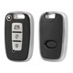 Husa pentru cheie Hyundai Accent Solaris HB20 I30 IX35 Veloster Kia Rio Sportage K2 K3 argintiu