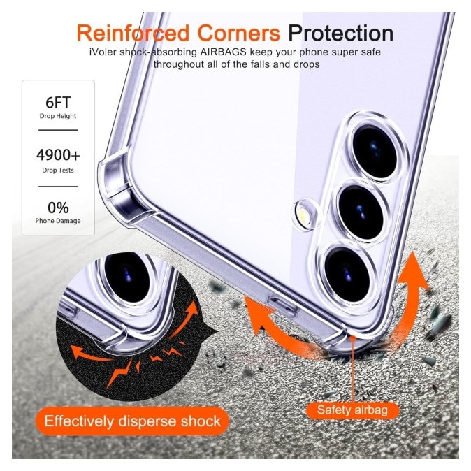 Husa Upzz® Shock Armor Compatibila Cu Samsung Galaxy S26, Protectie Sporita, Silicon, Transparenta