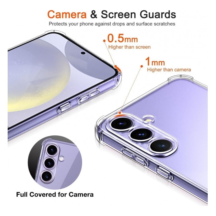 Husa Upzz® Shock Armor Compatibila Cu Samsung Galaxy S26, Protectie Sporita, Silicon, Transparenta