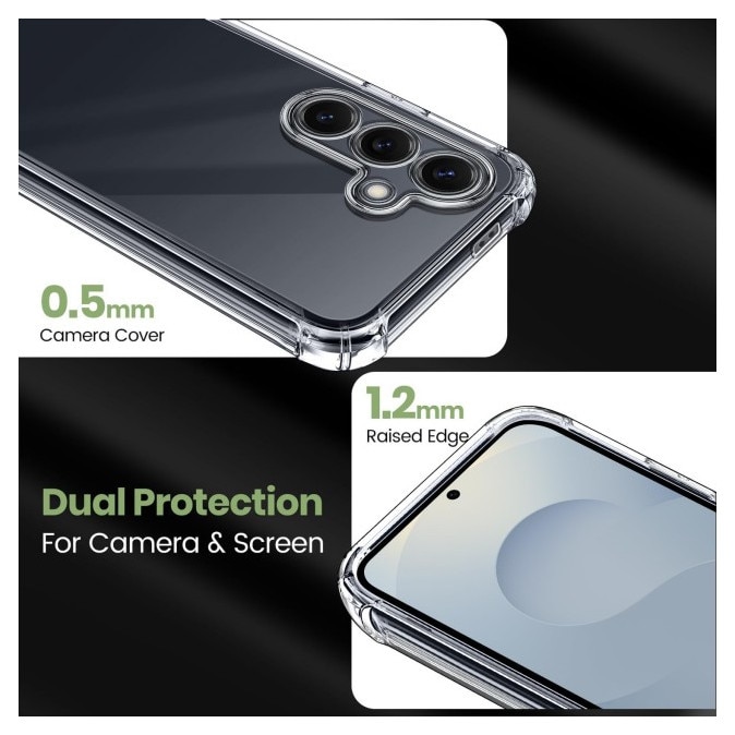 Husa Upzz® Shock Armor Compatibila Cu Samsung Galaxy S26, Protectie Sporita, Silicon, Transparenta
