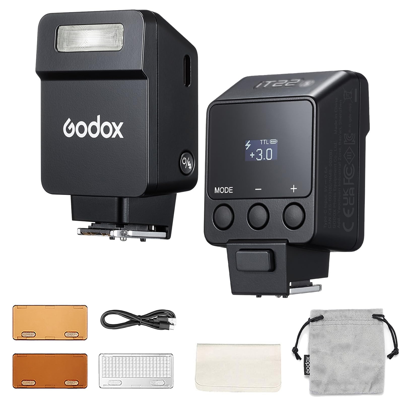 Godox iT22-N Flash for Nikon, Mini TTL Flash with Intuitive Screen, 1 ...