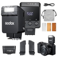 Godox iT22-C Flash for Canon, Mini TTL Flash with Intuitive Screen, 1.5s Recycle, 700 Full Power Flashes, USB-C Charge, Built-in Battery, Pocket Flash Speedlight