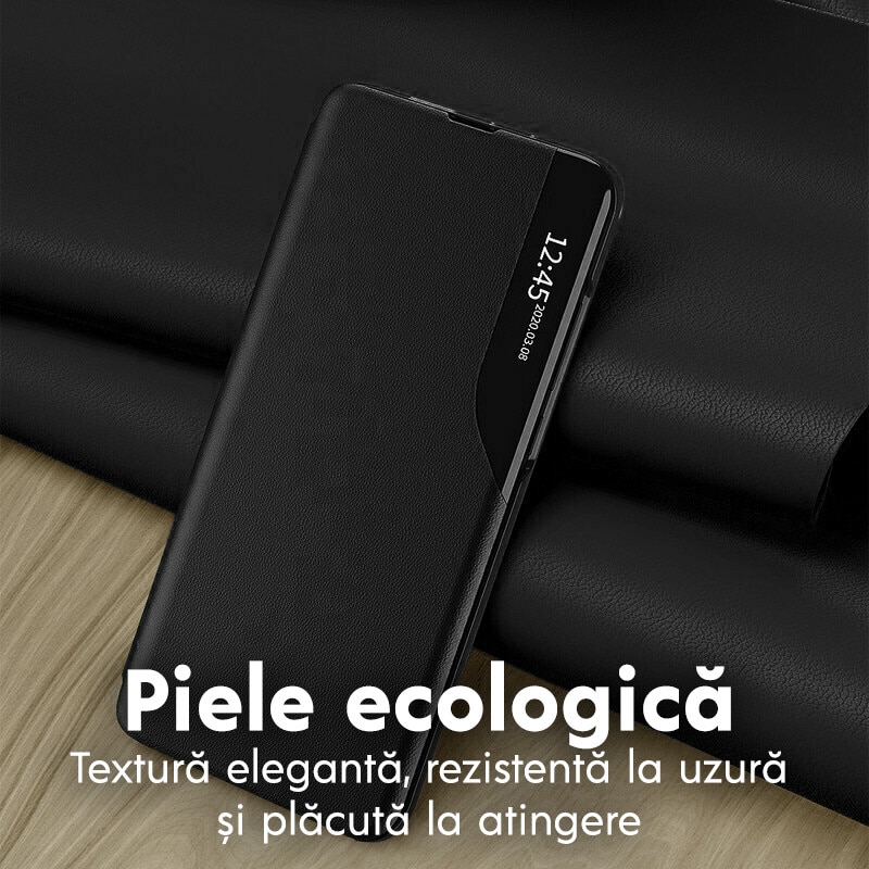 Husa pentru Samsung Galaxy S26 Ultra Tip Carte, S-View, Functie de Stand, Calitate Premium, Antisoc, Protectie Sporita, Negru