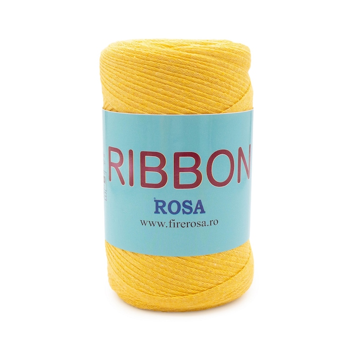 Bobina fir pretricotat Rosa Ribbon 705, 80% bumbac-20% poliester, 250 g, galben