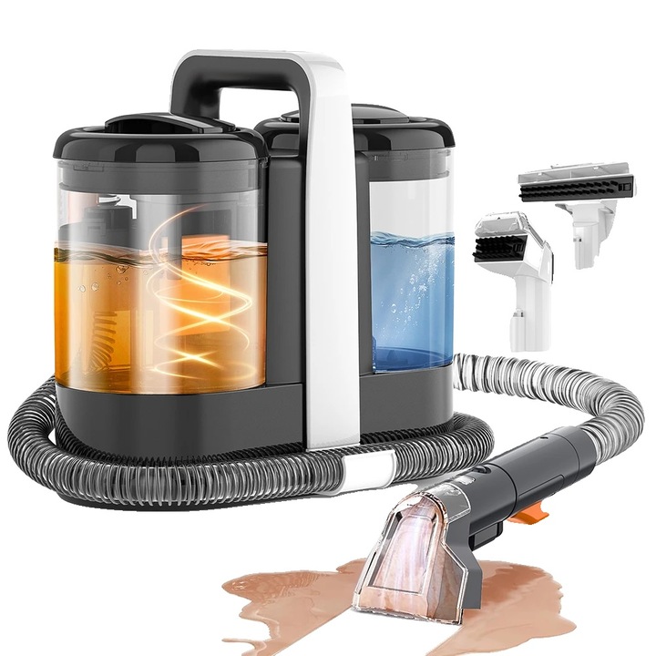 Aspirator pentru covoare, 600W, putere de aspiratie 15Kpa, design portabil, dimensiuni compacte