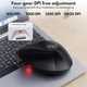 Вертикална безжична ергономична мишка, QOVA®, Свързване чрез Bluetooth 5.0 & USB 2.4GHz, Тиха, 2400 DPI Регулируема, Акумулаторна USB-C, Съвместима с Windows/Mac/Linux, Безжична офис мишка, Бързо Plug & Play свързване, Ергономичен ъгъл от 58°, Черна