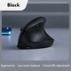 Вертикална безжична ергономична мишка, QOVA®, Свързване чрез Bluetooth 5.0 & USB 2.4GHz, Тиха, 2400 DPI Регулируема, Акумулаторна USB-C, Съвместима с Windows/Mac/Linux, Безжична офис мишка, Бързо Plug & Play свързване, Ергономичен ъгъл от 58°, Черна