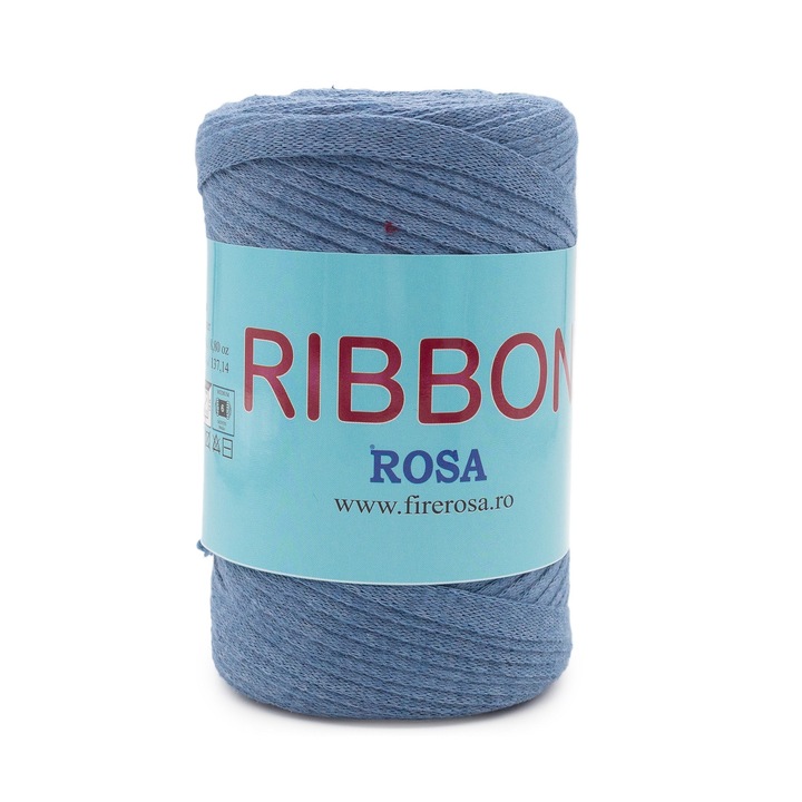 Bobina fir pretricotat Rosa Ribbon 204, 80% bumbac-20% poliester, 250 g, jeans