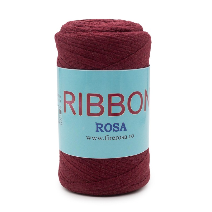 Bobina fir pretricotat Rosa Ribbon 501, 80% bumbac-20% poliester, 250 g, visiniu