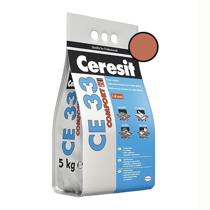Фугираща смес за плочки Ceresit CE 33 Clinker, 5 кг