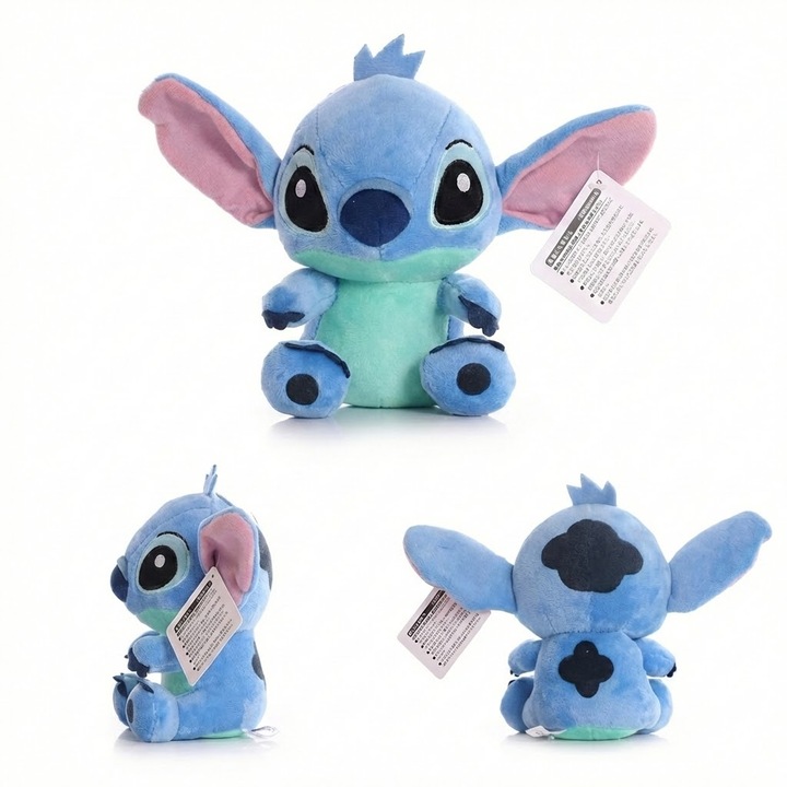 Jucarie de Plus Stitch, 20 cm, Moale, Albastru