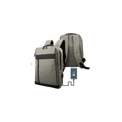 Rucsac Multifunctional pentru laptop pana la 15,6 inch, Design Slim, Port USB, 7 Compartimente, Bretele ajustabile, culoare Gri