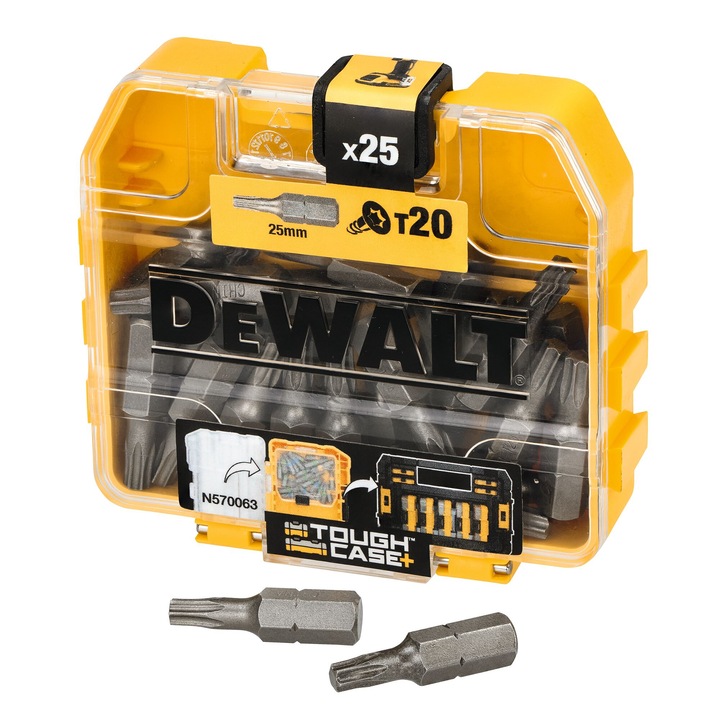 Set unelte DeWALT cu 20 de seturi de biți, 22x8.6x30cm