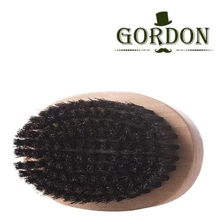 Perie pentru barbă Gordon, crem, 11 cm, păr natural
