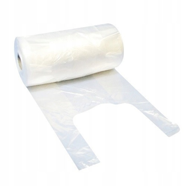 Set Pungi Din Folie, Neopak, Protejeaza Produsul, Usor De Utilizat, Grosime Folie 6 Μm, Capacitate Pana La 5 kg, Material Folie De Polietilena, 22 x 6 x 44 cm, Alb/Transparent, 200 Buc