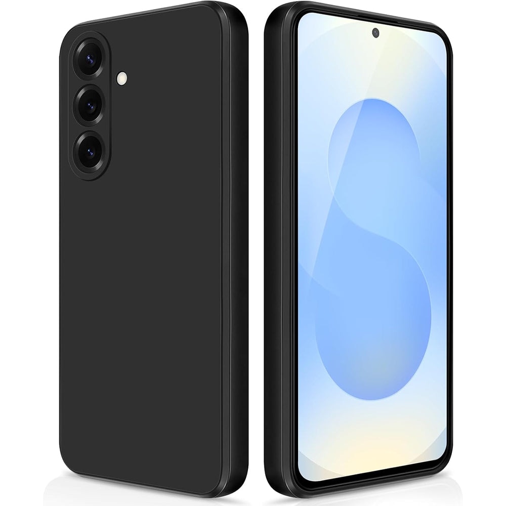 Husa CASEY STUDIOS compatibila cu Samsung Galaxy S25, Soft Silicone Premium, pentru Incarcare Wireless, Microfibra in Interior, Margini Ridicate pentru Protectia Ecranului si a Camerelor, Negru