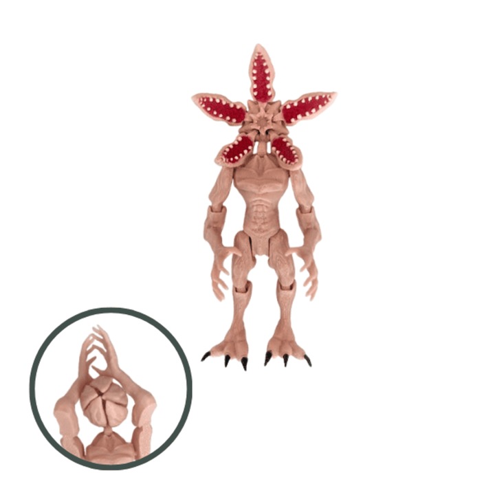 Артикулирана фигурка тип Демогоргон, Stranger Things, многоцветна, пластмасова, 3D принтирана, 115x43x40 мм