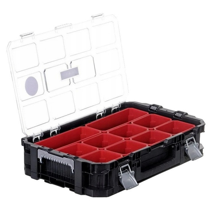Szerszámrendező, 12.6L, 54x30x11cm, 10 kivehető tárolóval, kemény műanyag