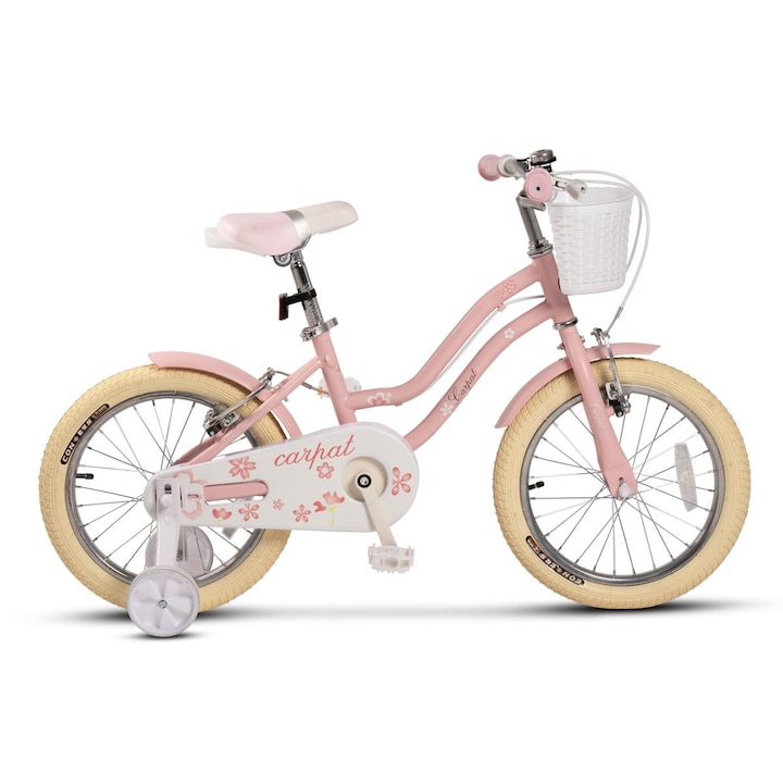Velors Carpat C16178A gyermek kerékpár, 16", rózsaszín, 4-6 éves korig, 16 hüvelyk