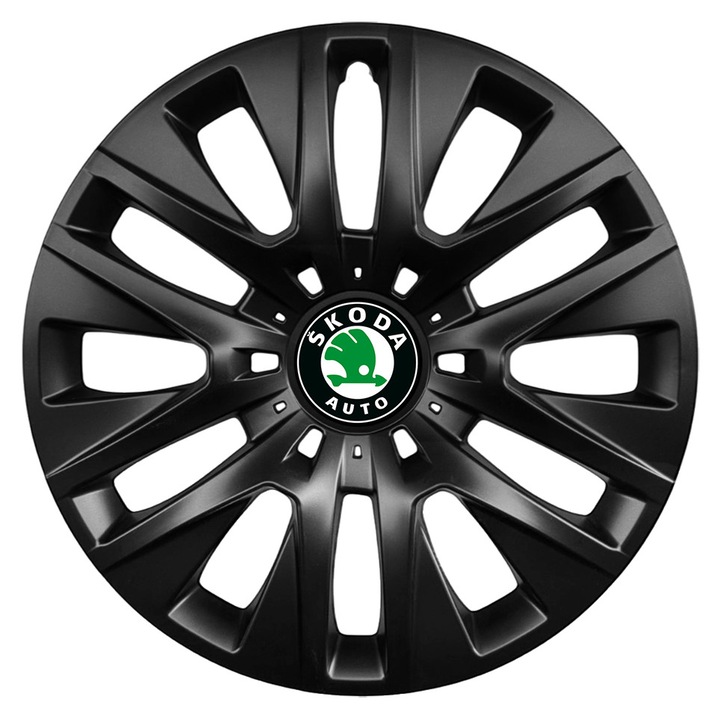 4 db dísztárcsa R16 AutoSSF ®, 16 colos felnikhez alkalmas, SKODA-hoz, 429-es modell, fekete