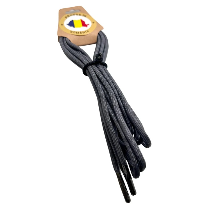 Sireturi Incaltaminte, Paracord 550, 4MM, 160 CM, Trekker, Graphite, Gri