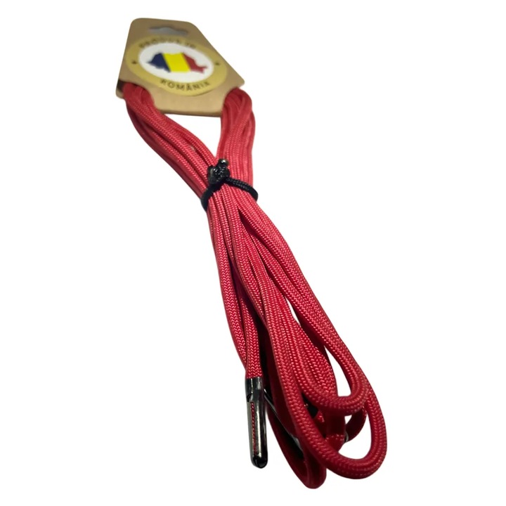 Sireturi Incaltaminte, Paracord 550, 4MM, 140 CM, Trekker, Rosu