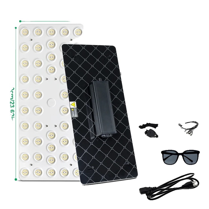 Lampa de crestere pentru plante, 200W, spectru complet, intensitate luminoasa ajustabila, aluminiu